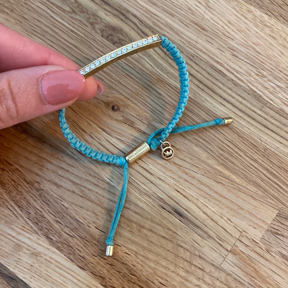 Michael Kors Teal Braided Bracelet